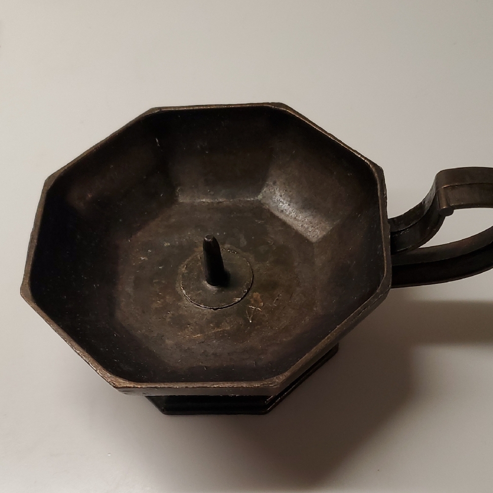 Antique Metal Candle Holder